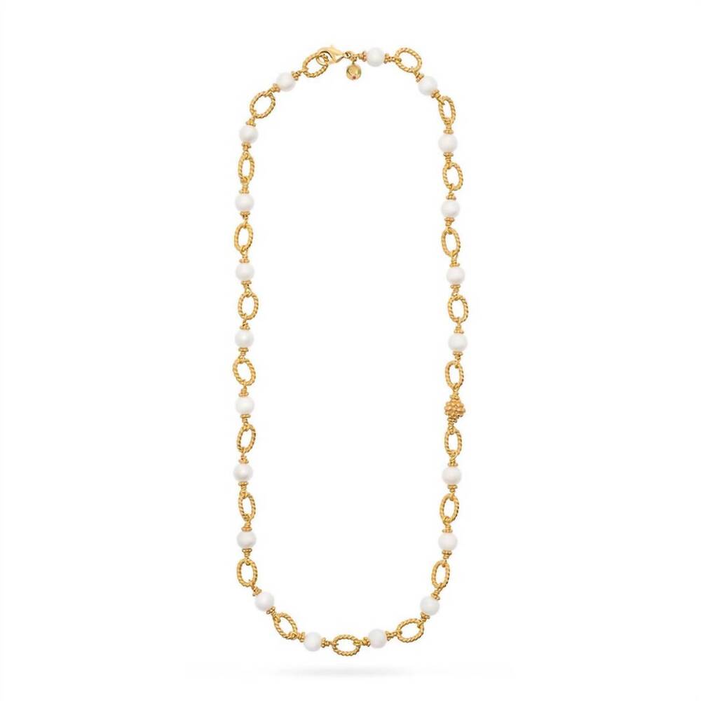 NEW CAPUCINE DE WULF women's berry and bead chain necklace in pearl